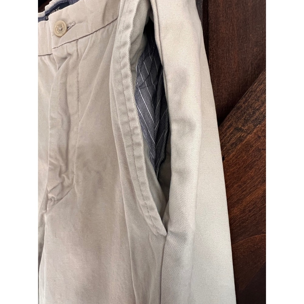 Banana Republic Gavin Straight Fit Chinos Mens 38x32 Khaki Tan 100% Cotton Pants - Picture 14 of 15